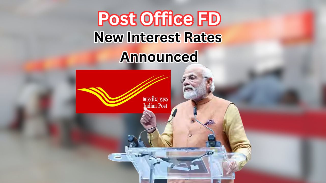 Post Office officer explaining savings scheme to elderly